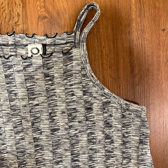 Anthropologie Akemi + Kin Striped Square Neck Ruffle Knit Tank Top - Picture 3 of 6